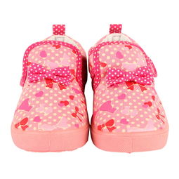 麗家寶貝可歐可優蝴蝶結印花童鞋 粉紅魅力，守護寶寶第一步